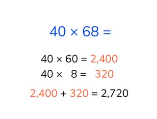 Multiplying with a tens number and a number to 100