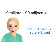 Aftrekken met miljoenen en miljarden