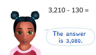 Subtraction to 10,000 with regrouping