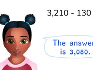Subtraction to 10,000 with regrouping