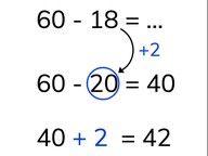 Subtraction to 100 via compensation method