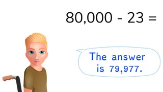 Subtracting from a ten-thousands number