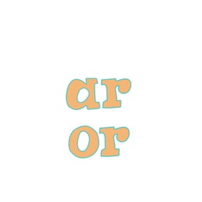 R controlled vowels: ar, or