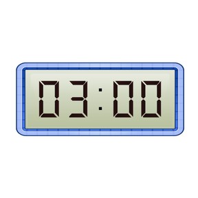 Writing time: Digital clock with whole hours 