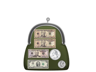 Working with bills and coins up to $100