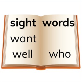 Dolch sight words: want, who, well