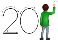 Escribir los números 11-20