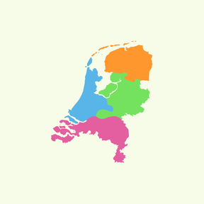 Topografie: Nederland - Land - Regio's