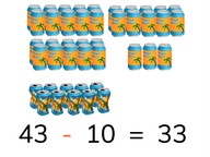 Subtracting numbers to 100 using tens
