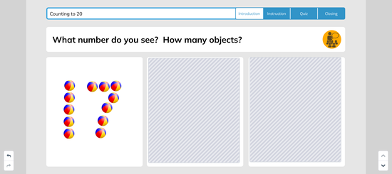 An elementary school lesson about counting to twenty