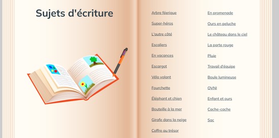 Sujets d'écriture