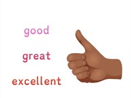 Shades of meaning: Closely related verbs and adjectives