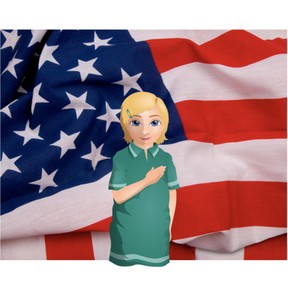 American flag and the Pledge of Allegiance