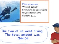 Solving math problems with multiple simple operations