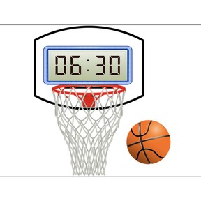 Telling time: Digital clock with half hours