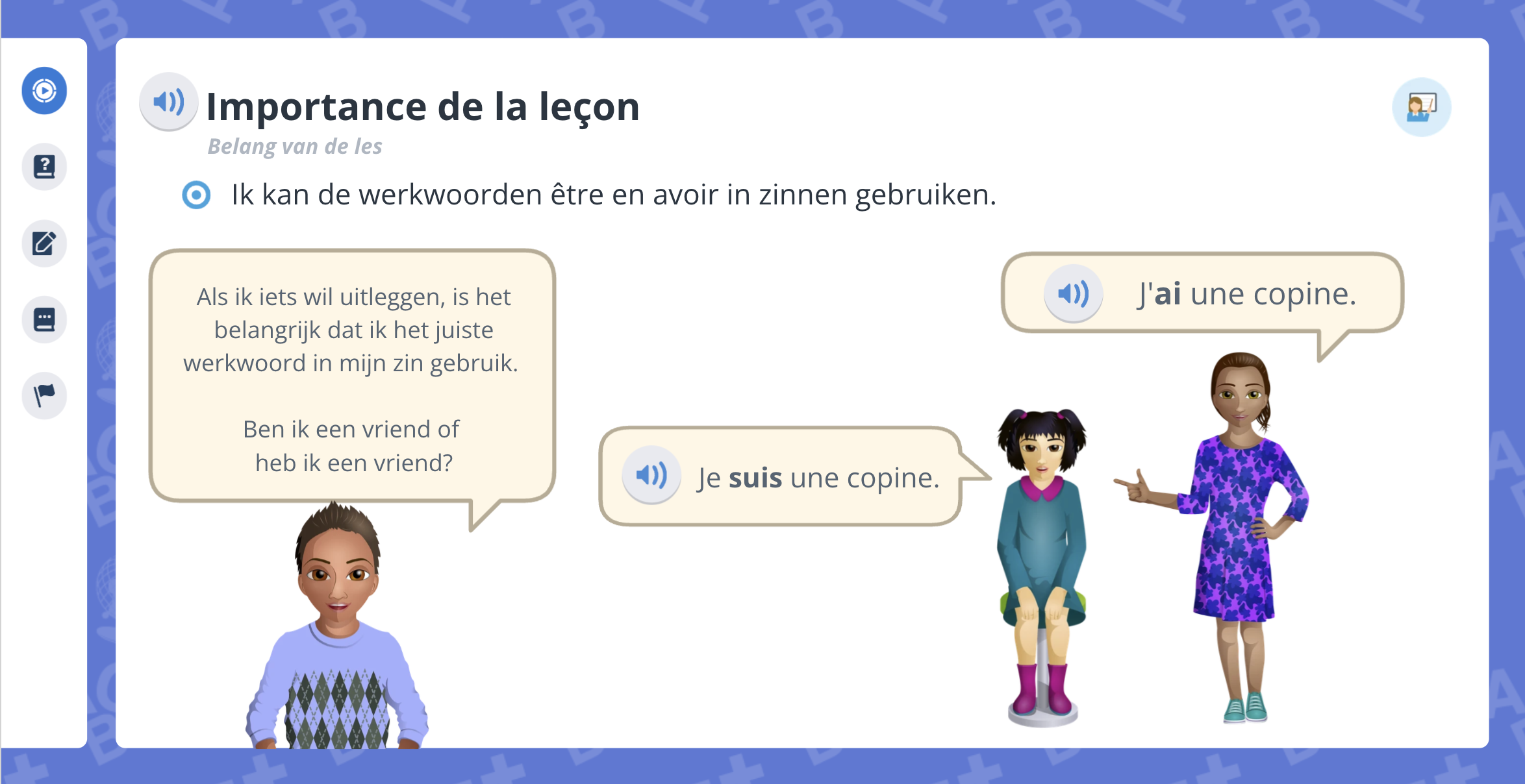 Belang van de les