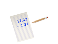 Subtracting decimal numbers to 100 using the Standard Algorithm