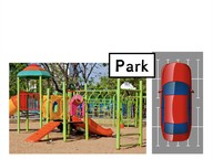 Multiple meaning words (orange, fly, duck, park)
