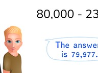 Subtracting from a ten-thousands number
