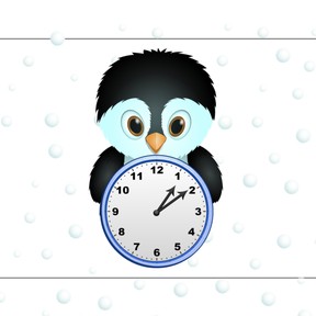 Telling time: Analog clock with minutes