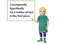 Link opinion and reasons with words, phrases, and clauses