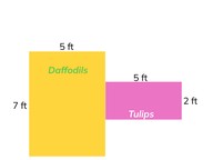 Calculating area of combined shapes