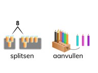 Splitsen en aanvullen met hoeveelheden t/m 10