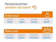 Pv. verleden tijd sterk met stam op d, t, v of z