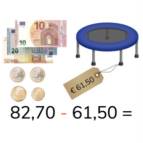 Aftrekken met kommabedragen t/m 100 euro