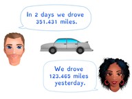 Estimated and exact difference with decimal numbers with 3 decimal places