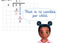 Long division with a number to 100