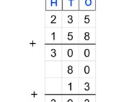 Partial sums addition to 1,000 with regrouping