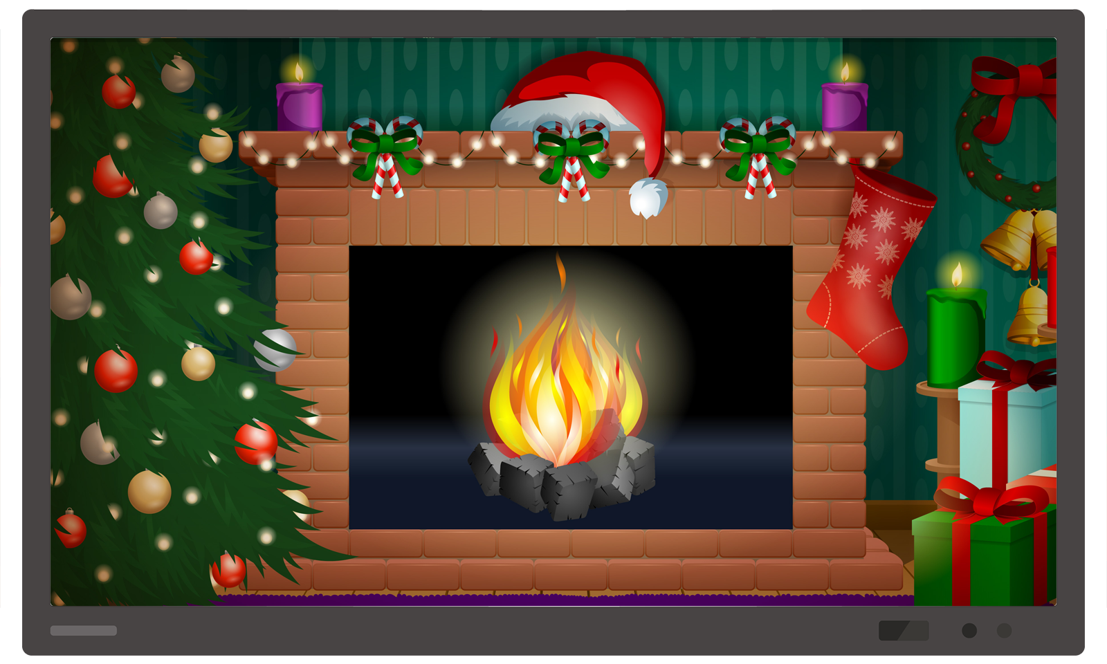digibord haardvuur kerst digibord haardvuur kerst