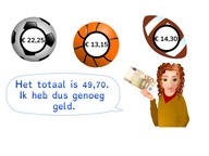 Optellen met drie of meer kommabedragen t/m 100 euro