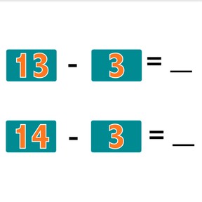 Subtraction to 20 with one more or one less
