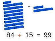 Addition to 100 without regrouping