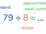 Estimated division with numbers to 100