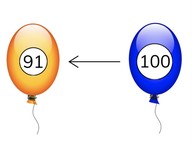 Counting backward from 100