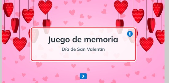Juego de memoria: Día de San Valentín