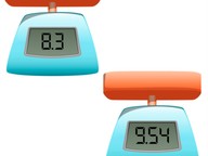 Determine difference between decimal numbers with 1 and 2 decimals