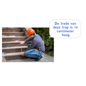 Aflezen van een meetinstrument in centimeter