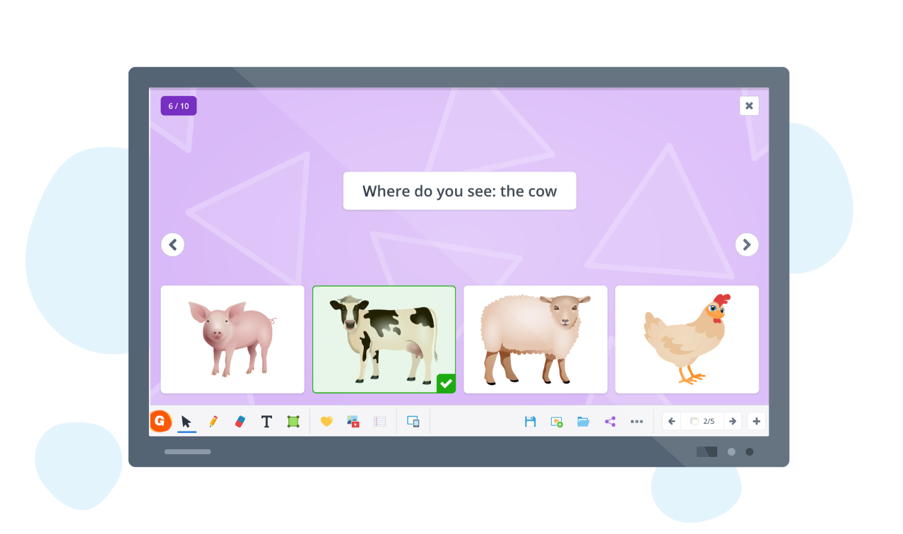 Interactieve quiz Engels in Gynzy