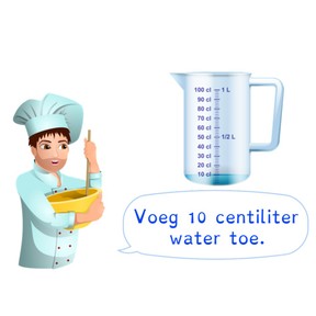 Meten van inhoud met een maatbeker