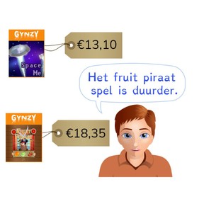 Vergelijken van kommabedragen t/m 20 euro